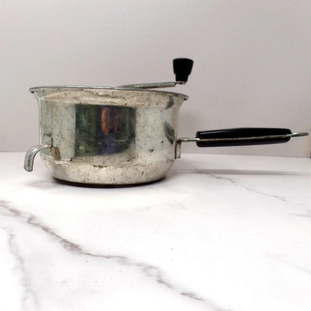 Vintage Foley Food Mill with Black Bakelite Handle and Knob (1950s)